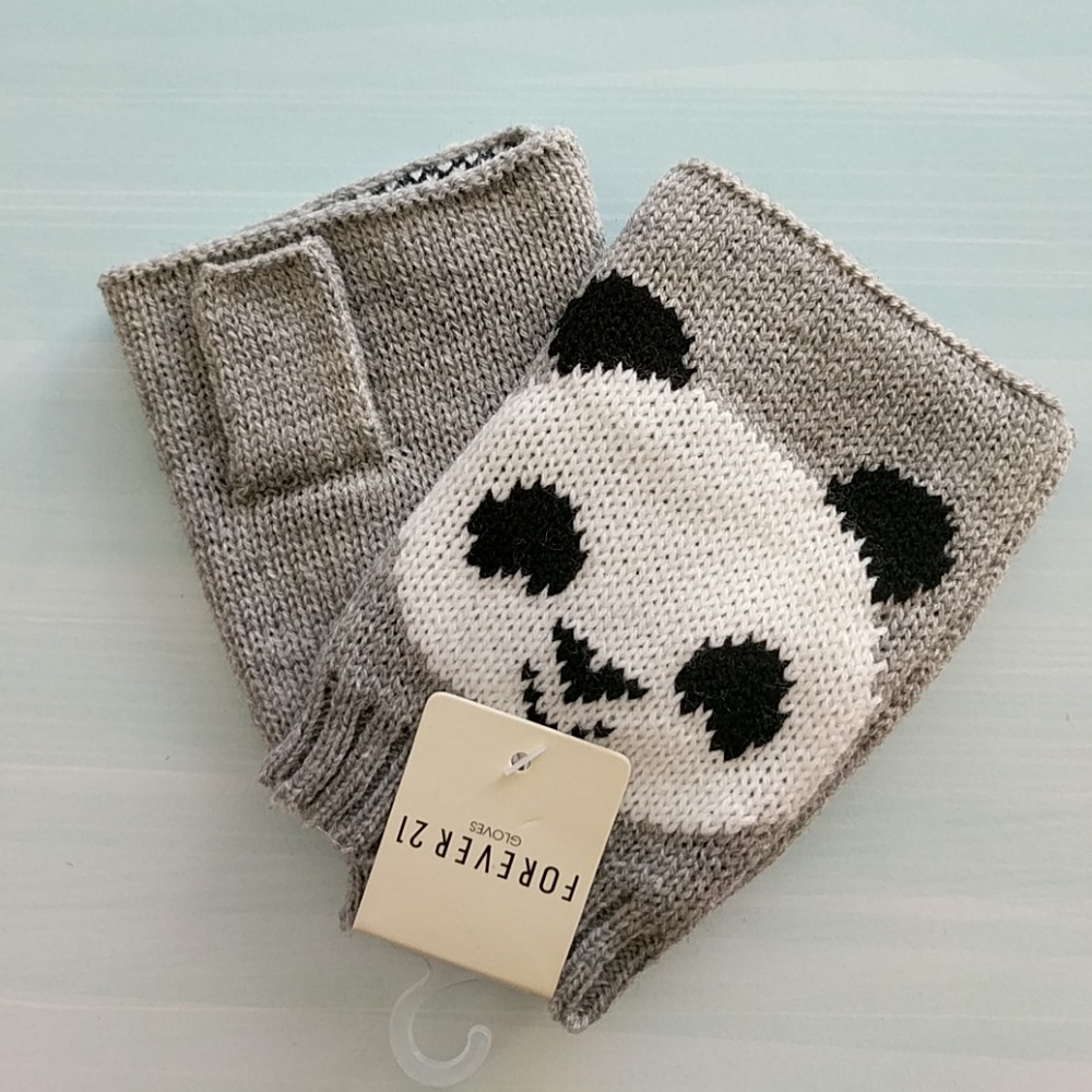 Panda half gloves